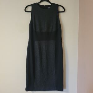 Vince Wool and Angora Knee Length Sheath Dress Black and Grey Size 12